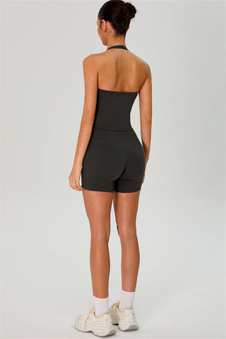 The Solid Halter Tank Top