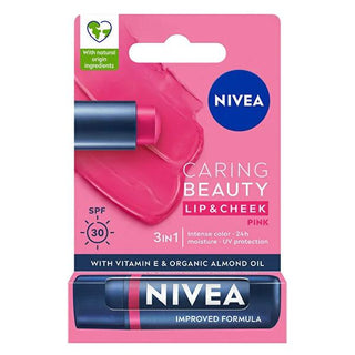 Nivea Colored Lip Care Cream - Moisturizing & Protective Lip Balm with UV Protection - Glamourous Grace