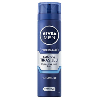 Nivea Men Protect & Care Shaving Gel for Dry Skin - 6.76 fl oz, Dermatologically Tested - Glamourous Grace