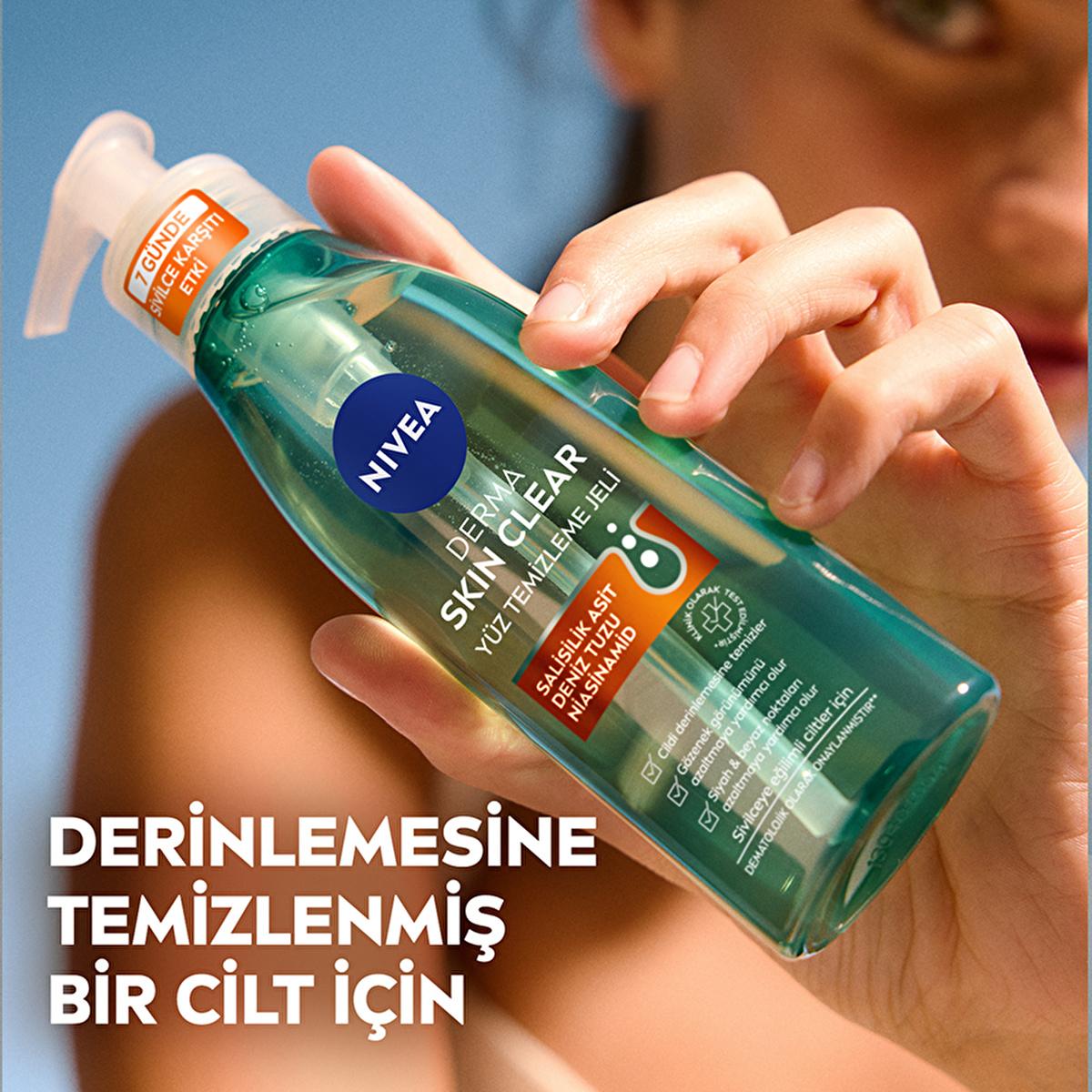 Nivea Derma Skin Clear Acne Face Wash: Deep Cleansing Salicylic Acid & Niacinamide Gel for Blemish & Pore Control, Oily & Acne-Prone Skin - Glamourous Grace