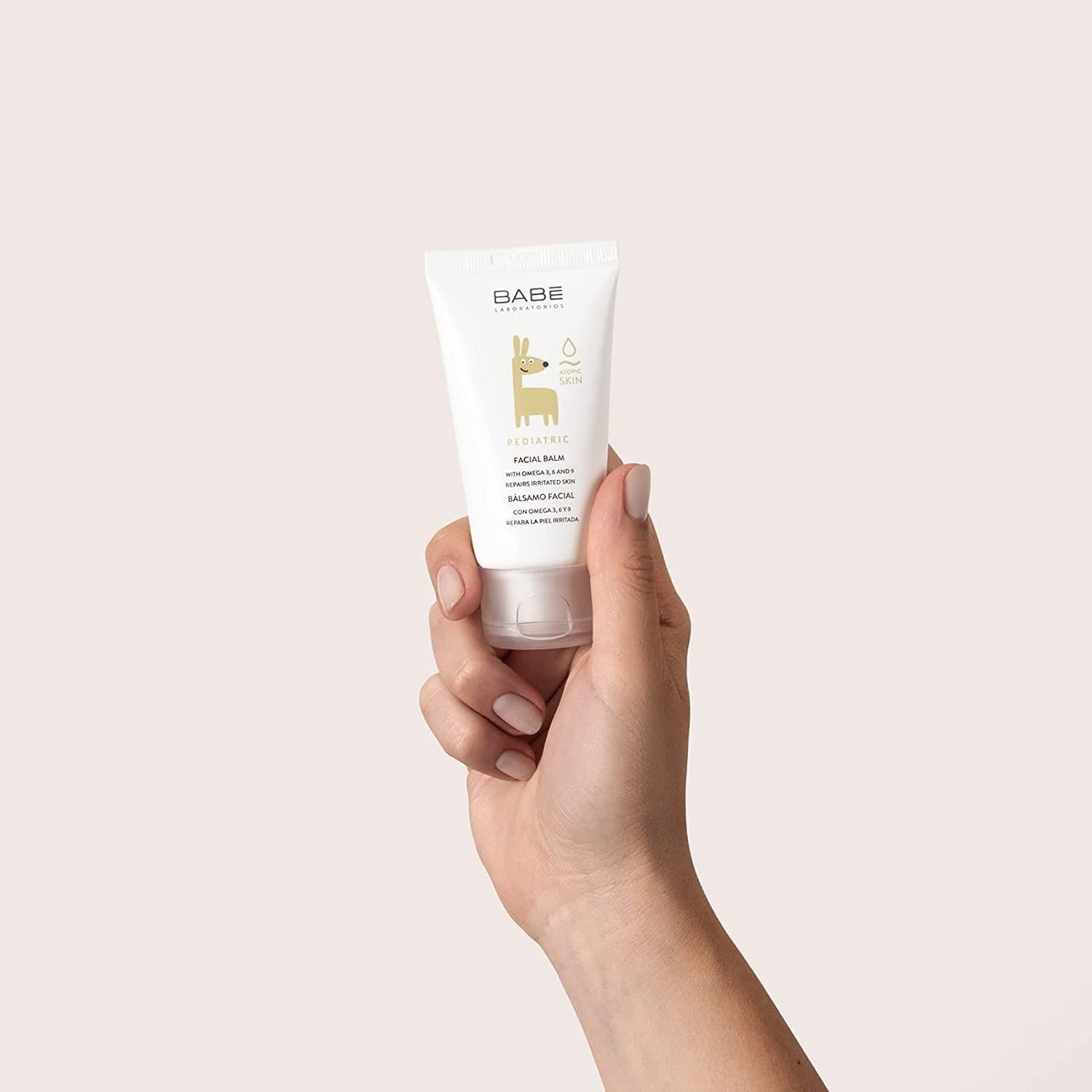 Babe Baby Facial Balm 50ml - Soothing Atopic Skin Care for Infants with Omega Fatty Acids - Glamourous Grace