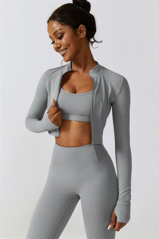 Juno Star Jacket Sports Bra Leggings 3-Piece Set