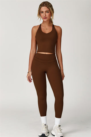 The Enigma Cross Back Vest Leggings 2-Piece Set