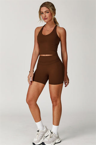 The Enigma Cross Back Vest Shorts 2-Piece Set