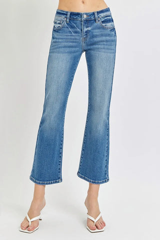RISEN Low Rise Crop Flare Jeans