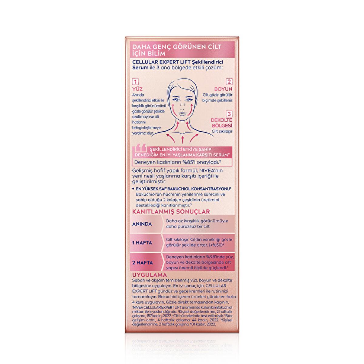 Nivea Cellular Expert Lift Bakuchiol Serum: Natural Retinol Alternative for Anti-Aging, Wrinkle Reduction & Skin Firming - Face, Neck & DŽcolletŽ - Glamourous Grace
