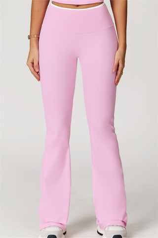 The Quest Cross Back Crop Top Flared Leggings 2-Piece Set