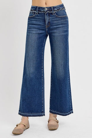 RISEN Tummy Control Dark Blue Washed Bootcut Jeans