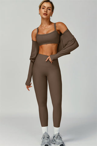The Burst Jacket Sports Bra Leggings 3-Piece Set