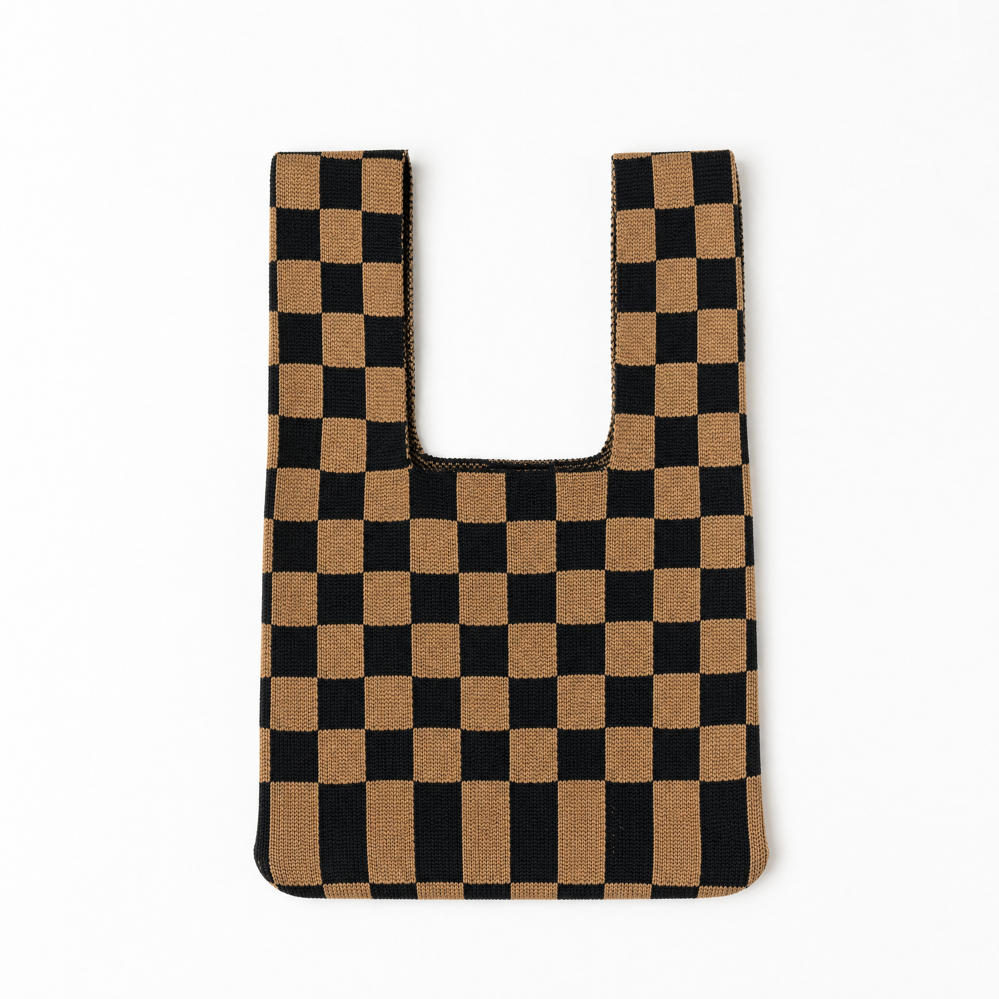 The Classic Checkered Brown Handbag - Glamourous Grace