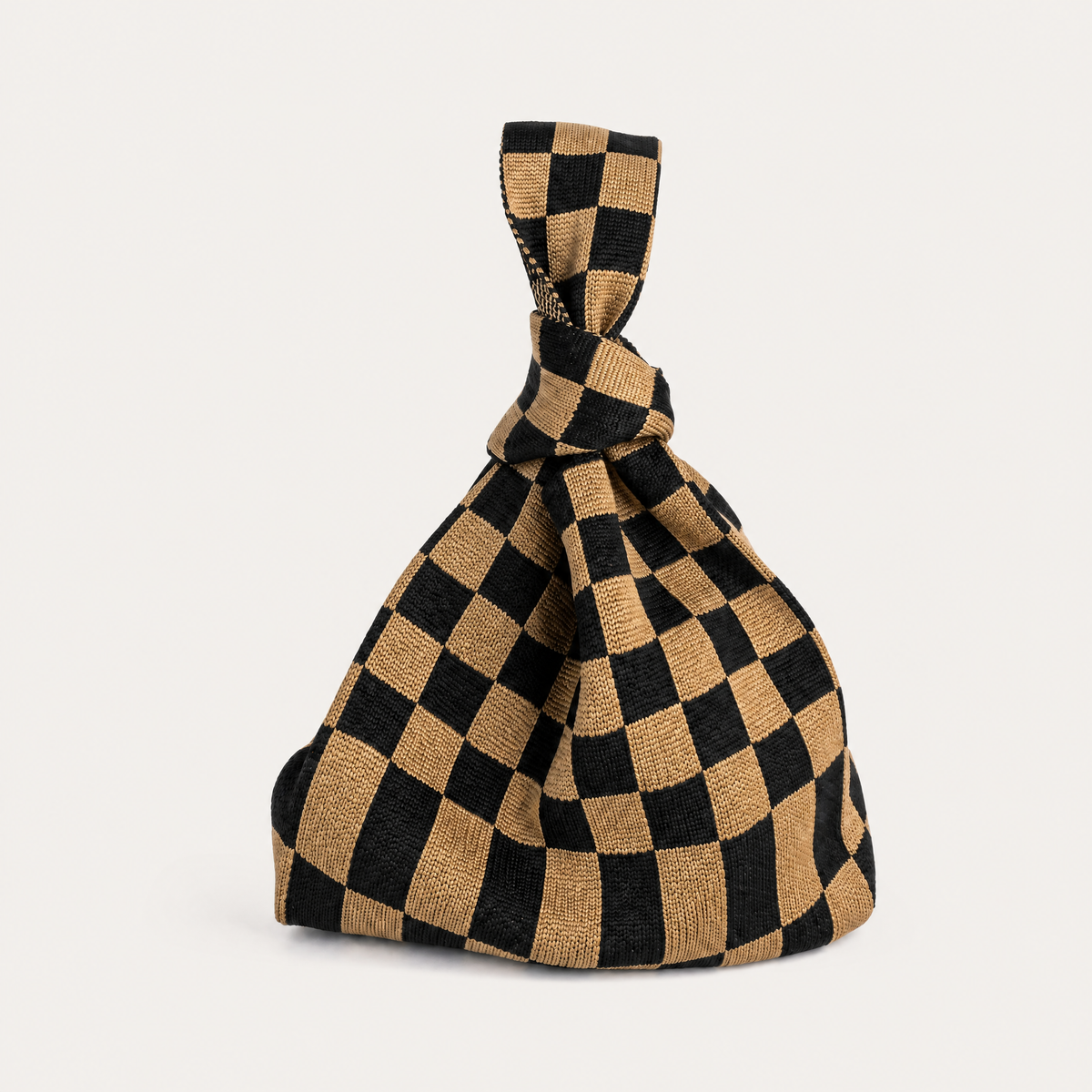 The Classic Checkered Brown Handbag - Glamourous Grace