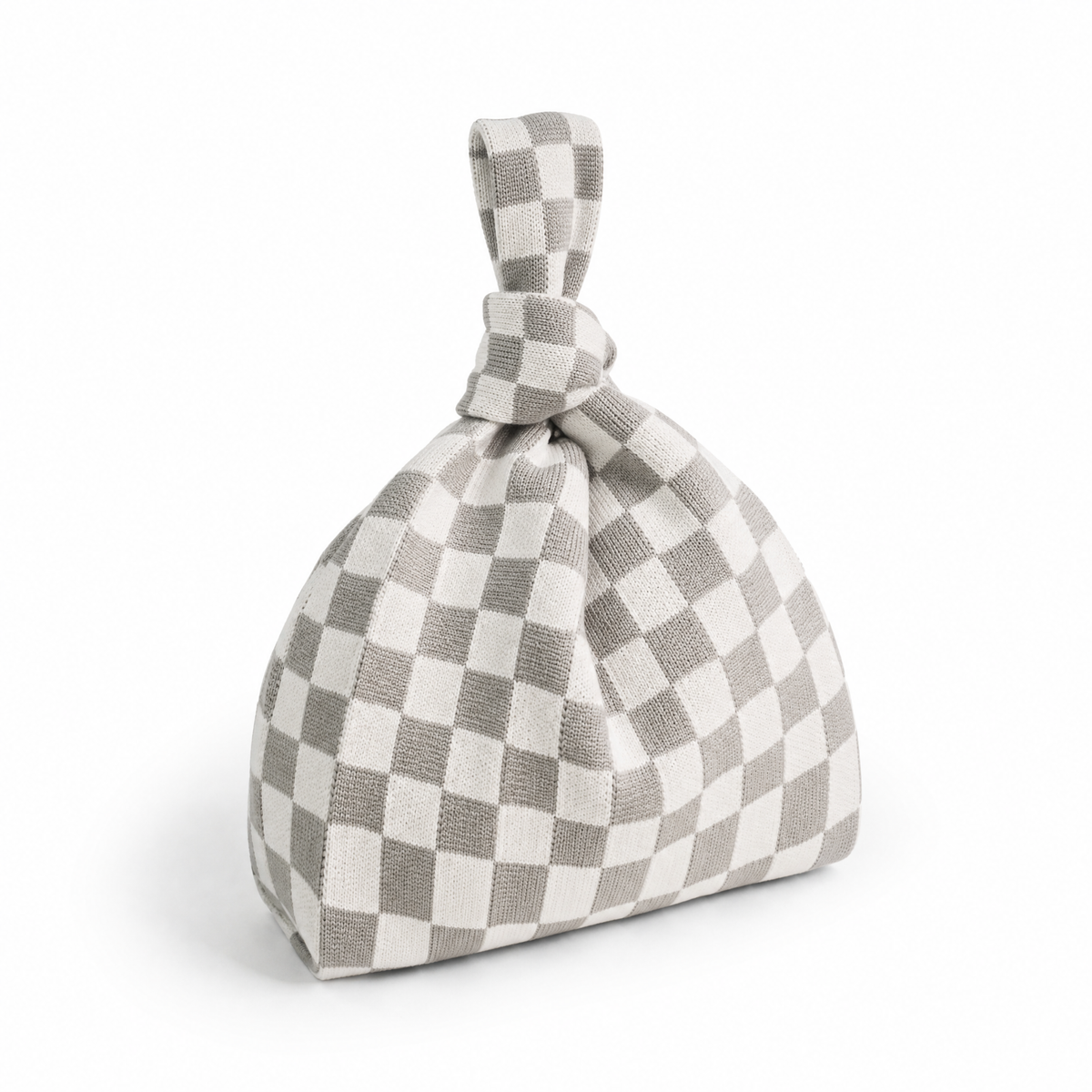 Classic Checkered Grey Handbag - Glamourous Grace