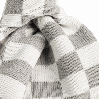 Classic Checkered Grey Handbag - Glamourous Grace
