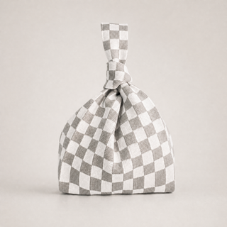 Classic Checkered Grey Handbag - Glamourous Grace