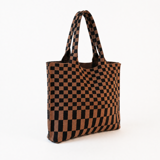 The Classic Checkered Skinny Tote - Glamourous Grace