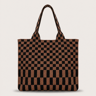 The Classic Checkered Skinny Tote - Glamourous Grace