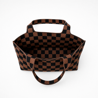 The Classic Checkered Skinny Tote - Glamourous Grace