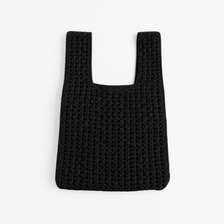 The Black Crochet Handbag - Glamourous Grace
