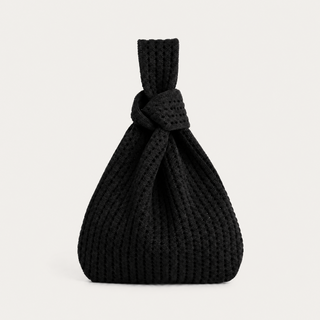 The Black Crochet Handbag - Glamourous Grace