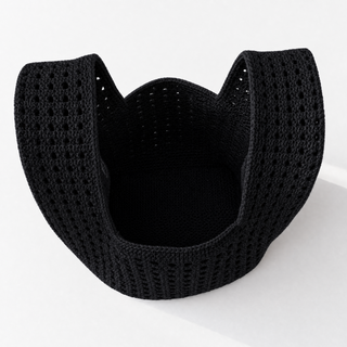 The Black Crochet Handbag - Glamourous Grace