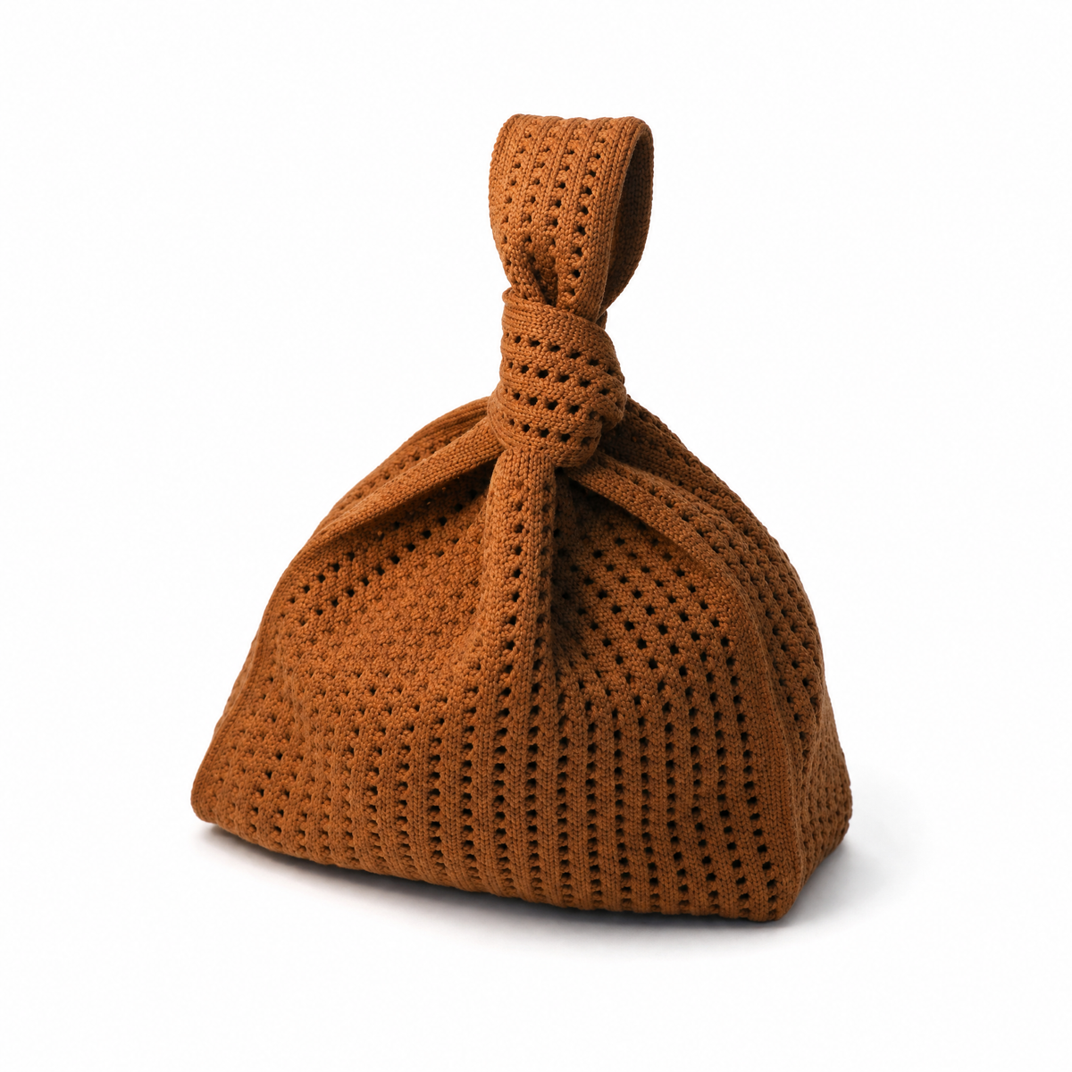 Brown Crochet Handbag - Glamourous Grace