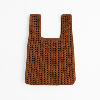 Brown Crochet Handbag - Glamourous Grace