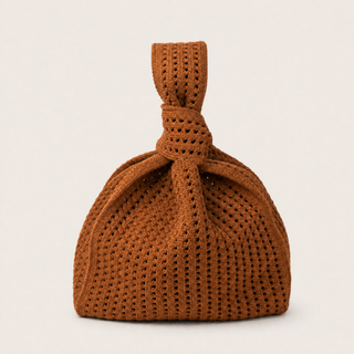 Brown Crochet Handbag - Glamourous Grace