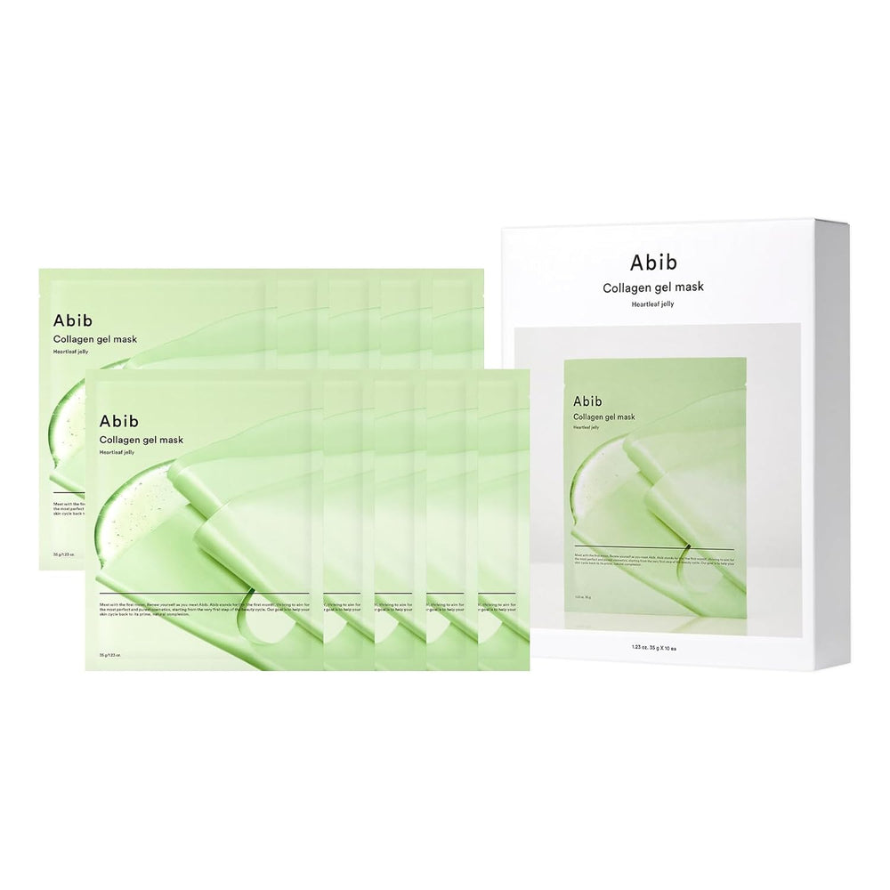 Abib Collagen Gel Mask 35g X 10ea #Heartleaf Jelly - Glamourous Grace