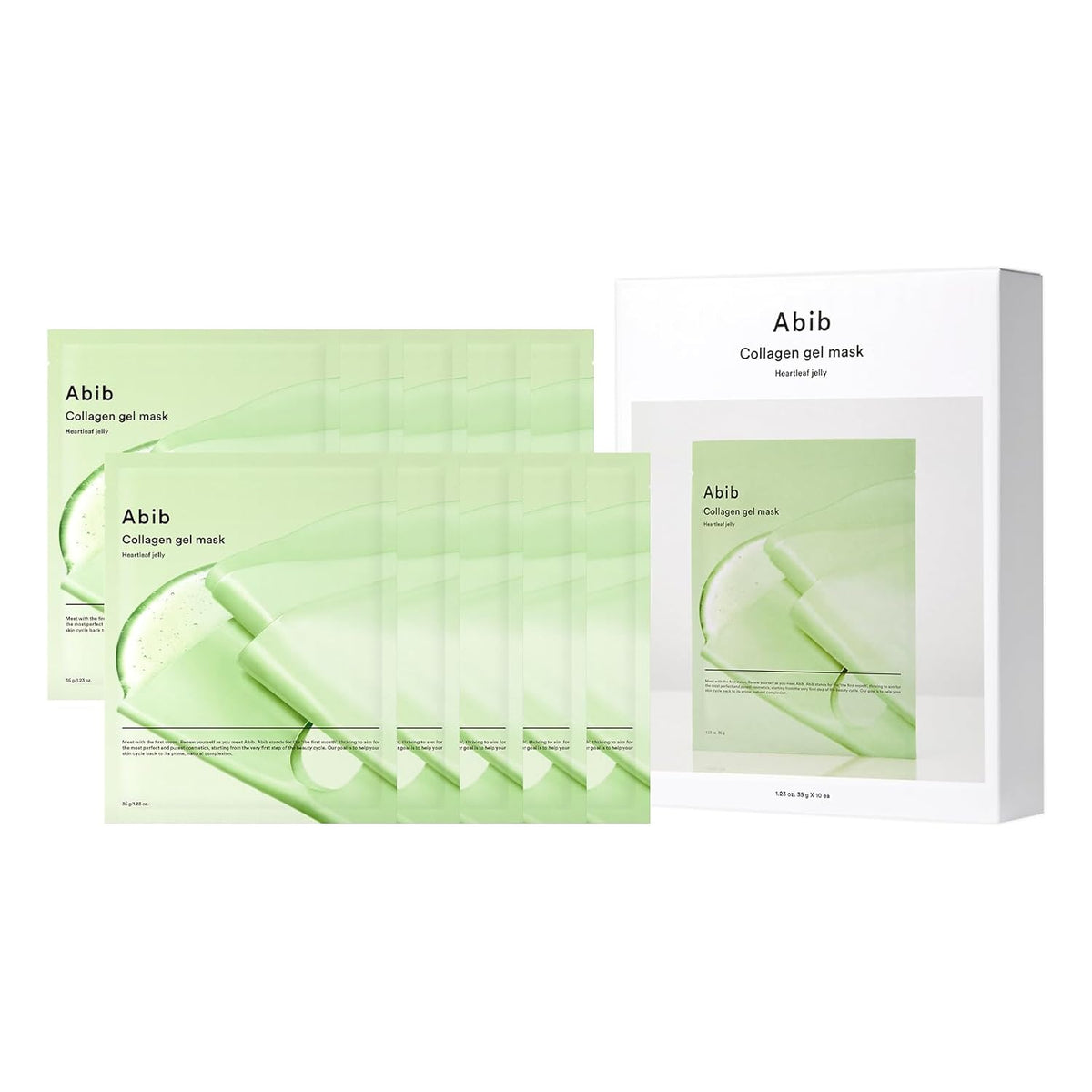 Abib Collagen Gel Mask 35g X 10ea #Heartleaf Jelly - Glamourous Grace