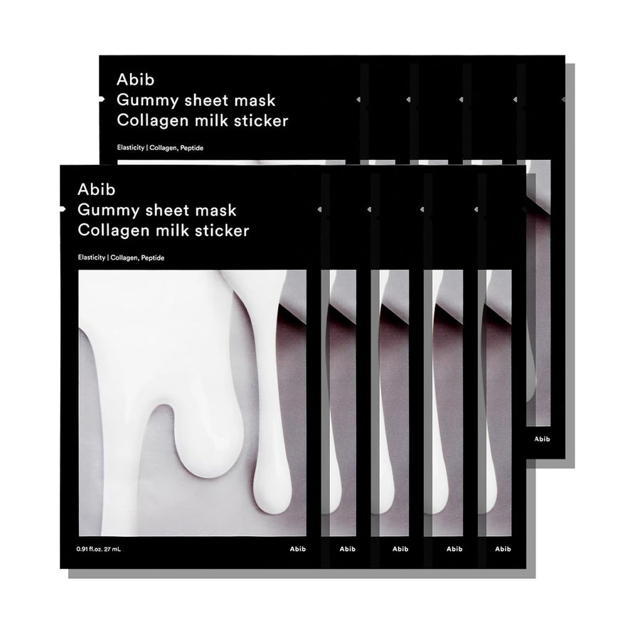 Abib Gummy Sheet Mask Collagen Milk Sticker 27ml X 10ea