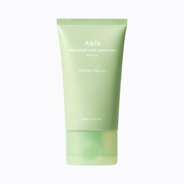 Abib Heartleaf Mild Sunscreen Relief Tube SPF50+ PA++++ 50ml - Glamourous Grace