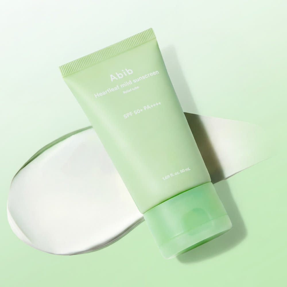 Abib Heartleaf Mild Sunscreen Relief Tube SPF50+ PA++++ 50ml - Glamourous Grace