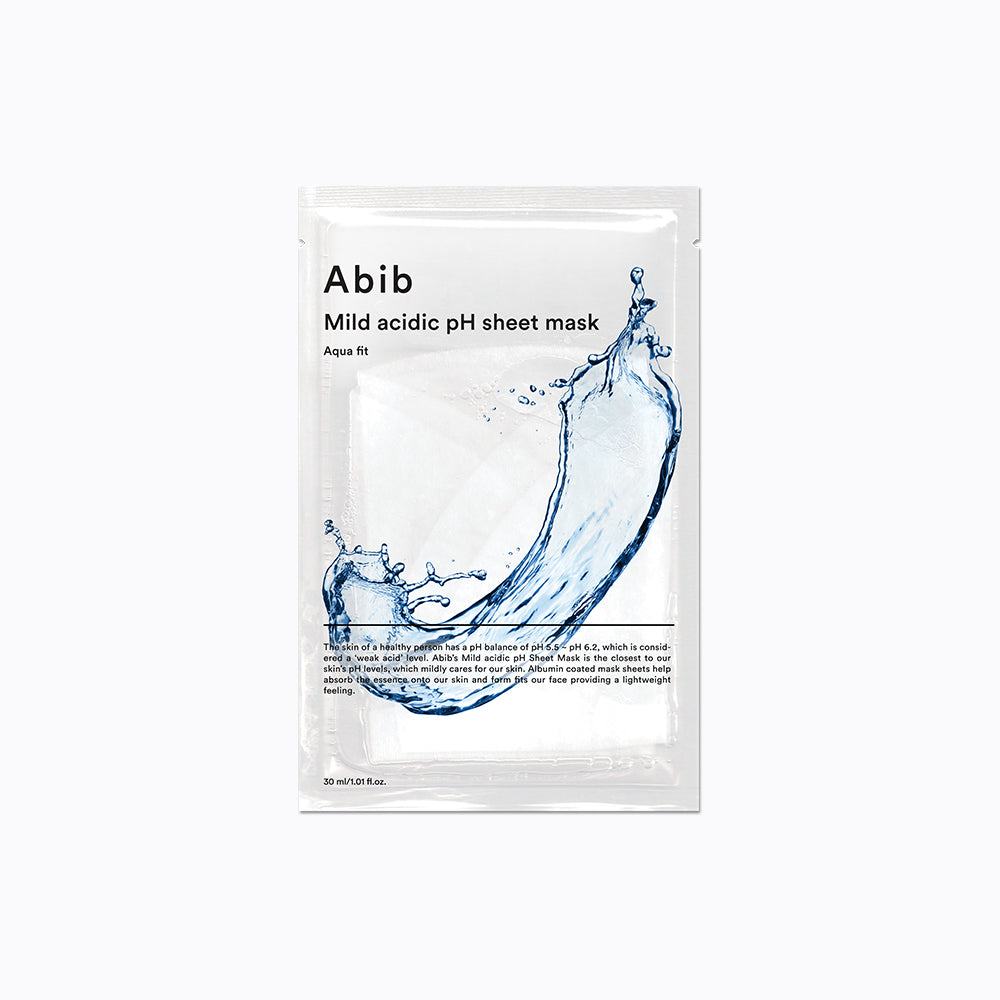 Abib Mild Acidic pH Sheet Mask Aqua Fit 30ml X 10ea - Glamourous Grace