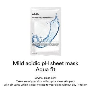Abib Mild Acidic pH Sheet Mask Aqua Fit 30ml X 10ea