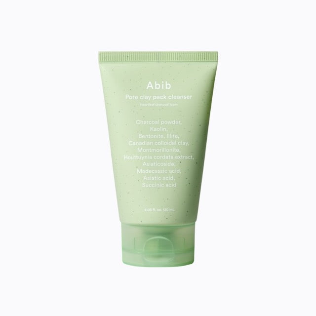 Abib Pore Clay Pack Cleanser Heartleaf Charcoal Foam 120ml - Glamourous Grace