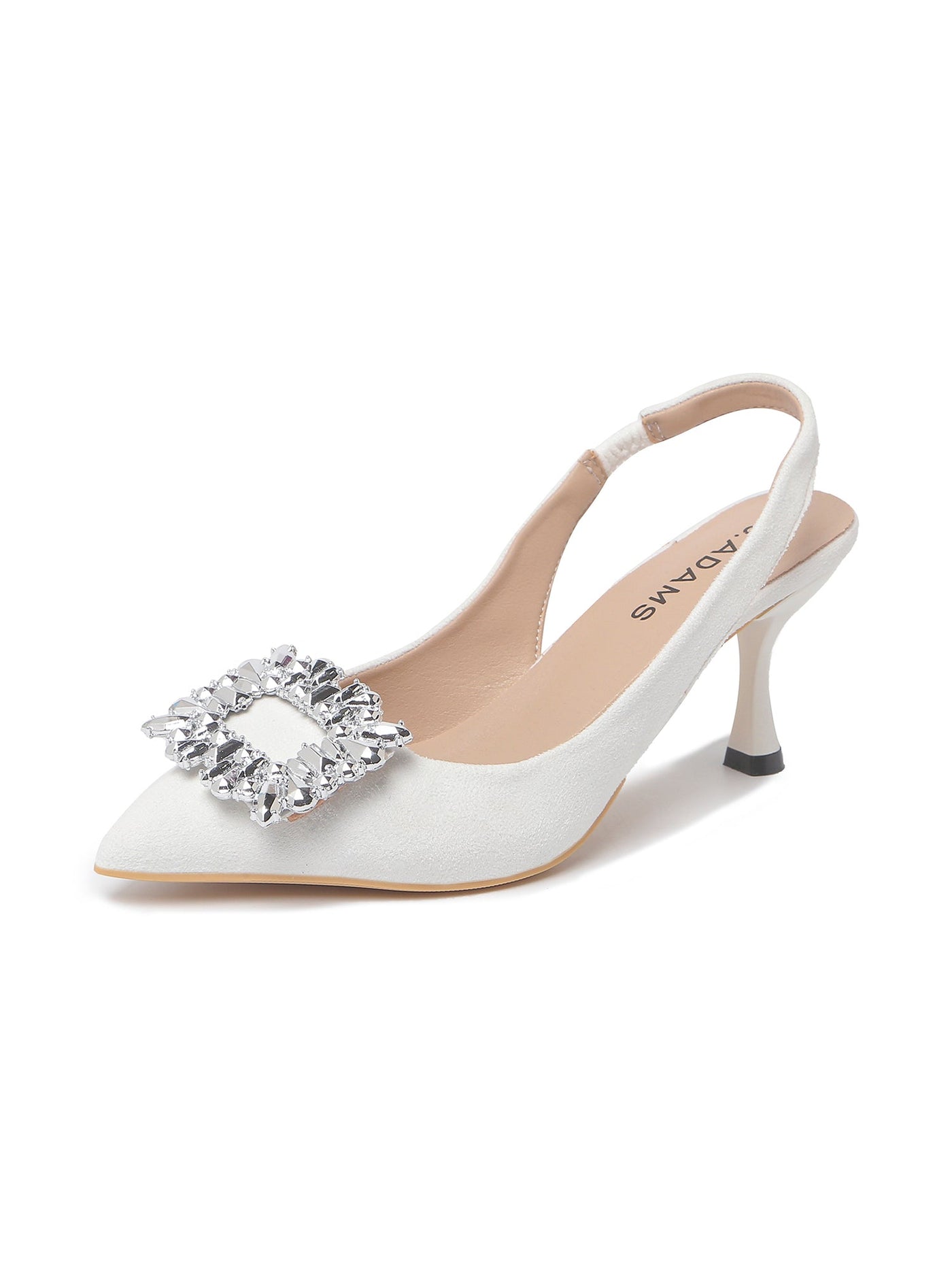 Abigail | White Suede - Glamourous Grace