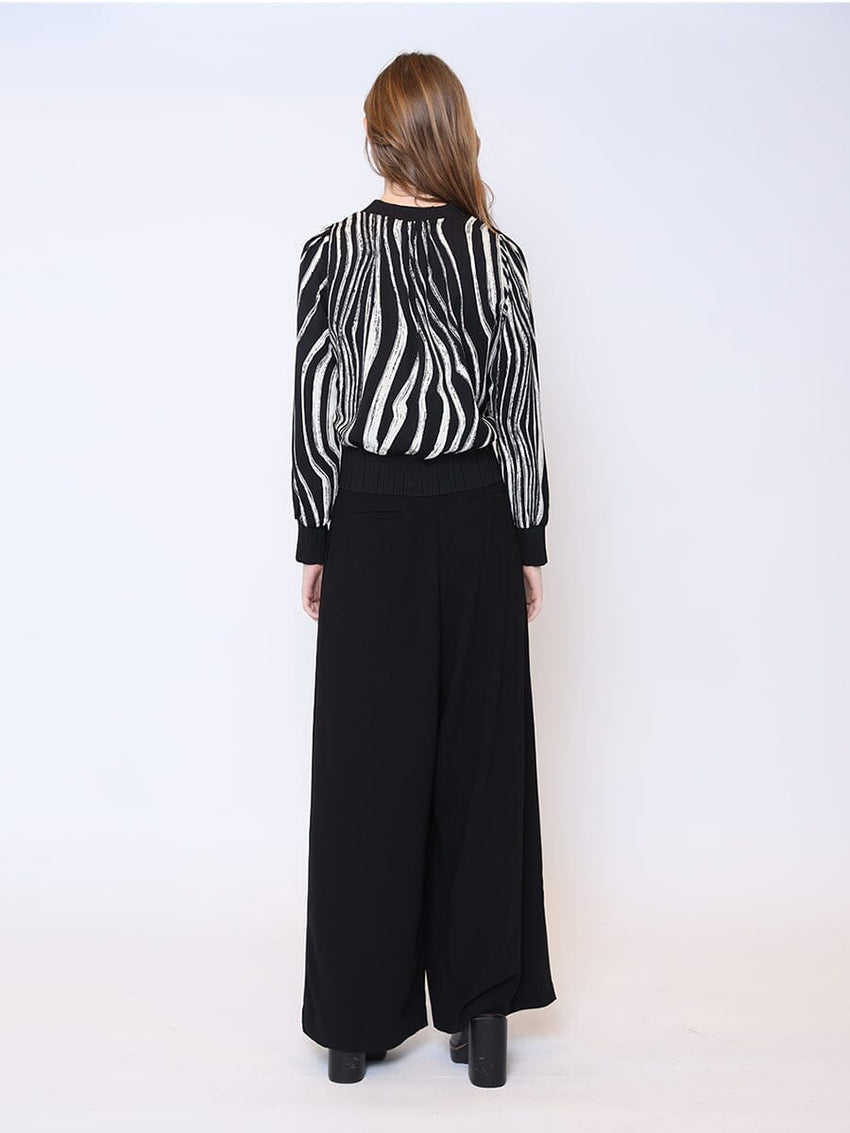 Abstract Printed Cardigan Top