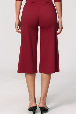 The Natalia Half-Sleeve Top Wide-Leg Crop 2-Piece Set