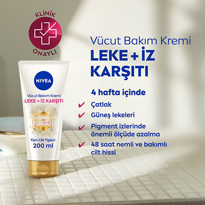 Nivea Luminous Spot Treatment Body Cream 200ml - Uneven Skin Tone - Glamourous Grace
