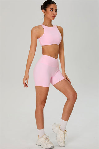 The Jewel Crop Top Crossover Shorts 2-Piece Set