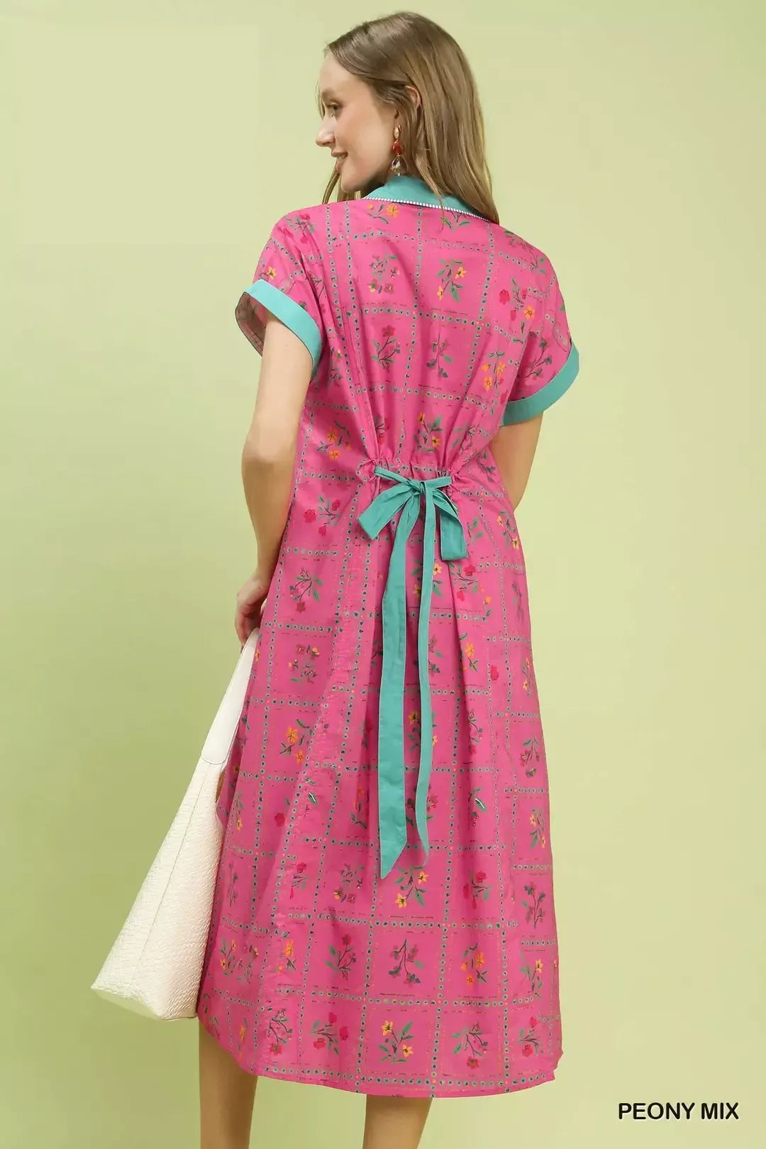 Umgee Mix Floral Button-Front Midi Dress - Glamourous Grace