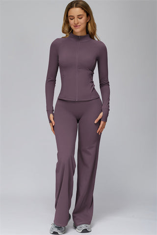 The FlexCore Pure Zip Jacket Flared Leggings 2-Piece Set