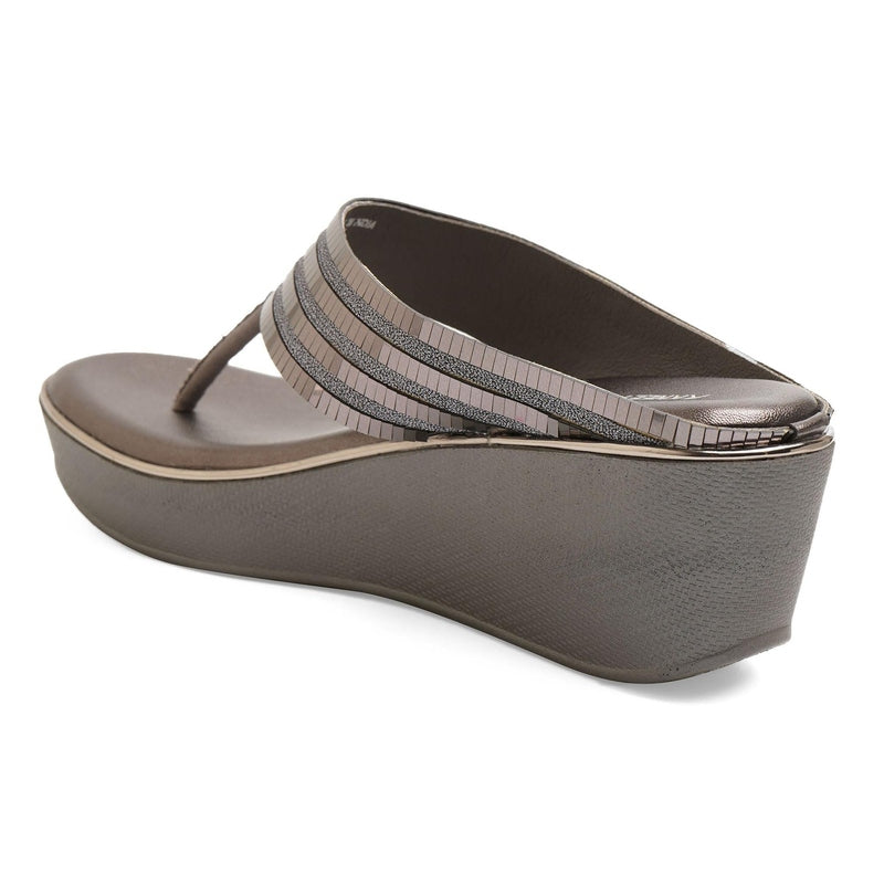 Shynara - Grey Thong Wedges - Glamourous Grace