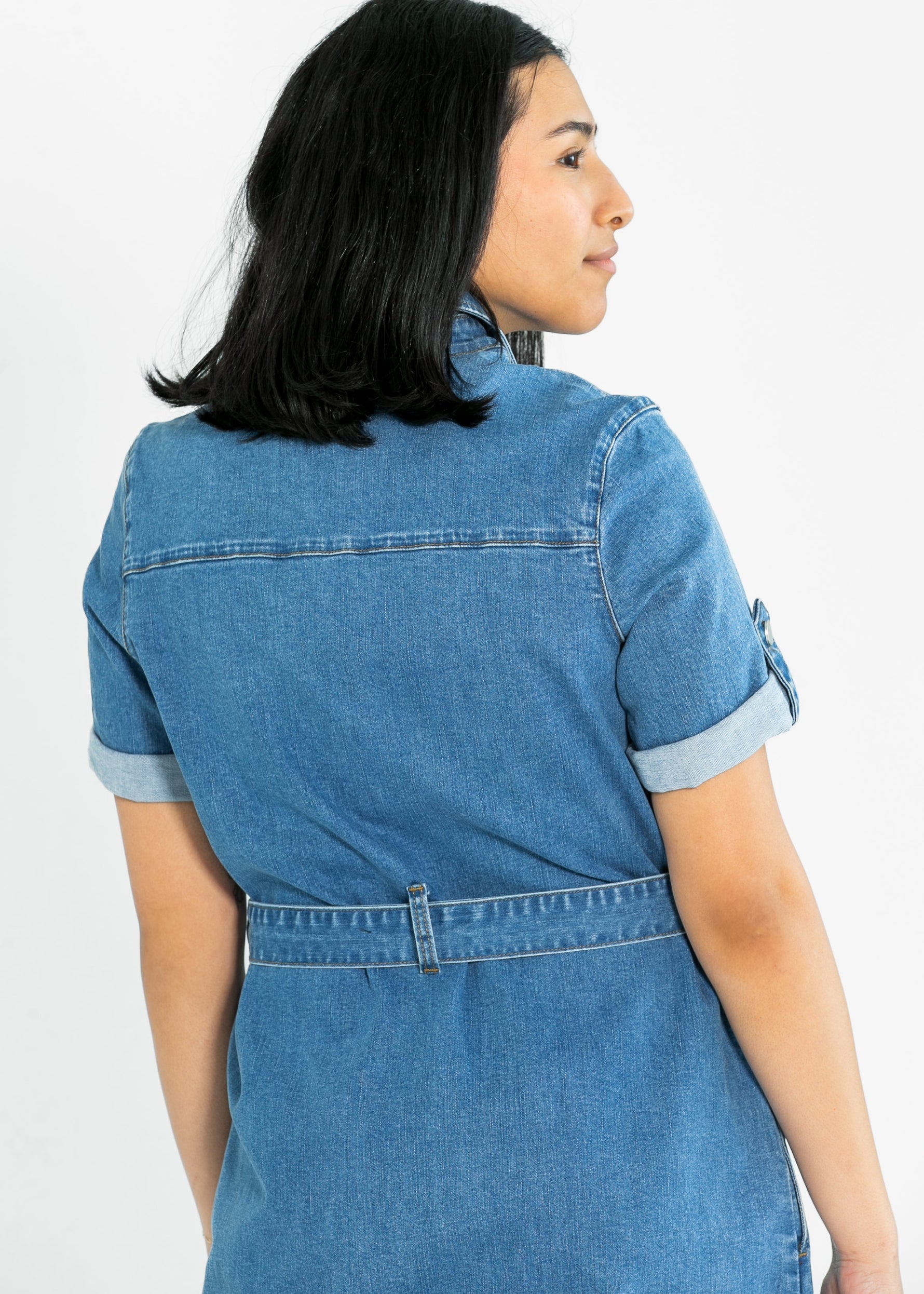 Ada Denim Midi Dress - By Baano