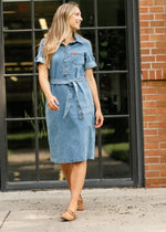 Ada Denim Midi Dress - By Baano