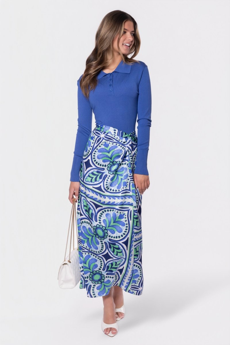 Adalyn Skirt (Blue Green) - Glamourous Grace