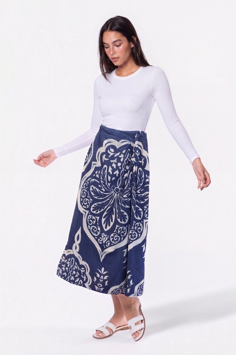 Adalyn Skirt (Navy Pattern) - Glamourous Grace