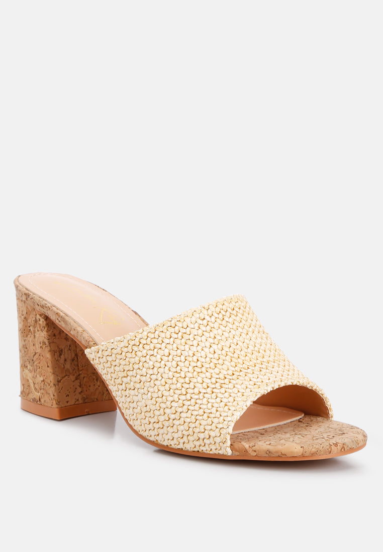 Addie Raffia Slip On Sandals - Glamourous Grace