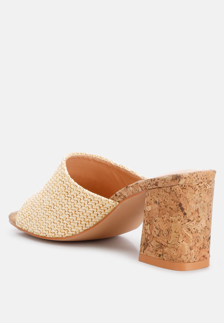 Addie Raffia Slip On Sandals - Glamourous Grace