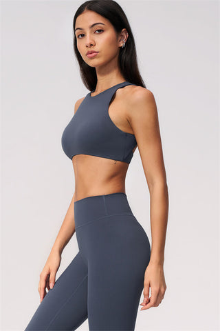 The Twirl Open Back Sports Bra Capri Leggings 2-Piece Set